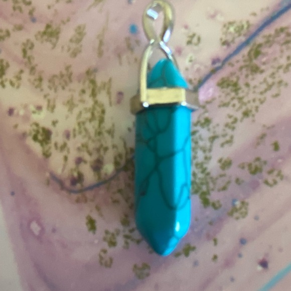 Blue Howlite Chakra Point Pendant - Picture 2 of 3